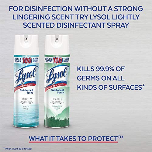 Lysol Disinfectant Spray, Crisp Linen Scent, 19 Ounce, Pack of 12