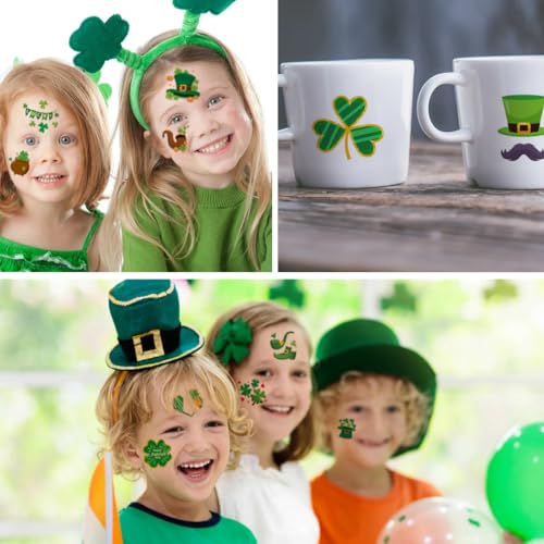 St. Patrick's Day Temporary Tattoos for Kids - 74 Individual Sheets Party Favors