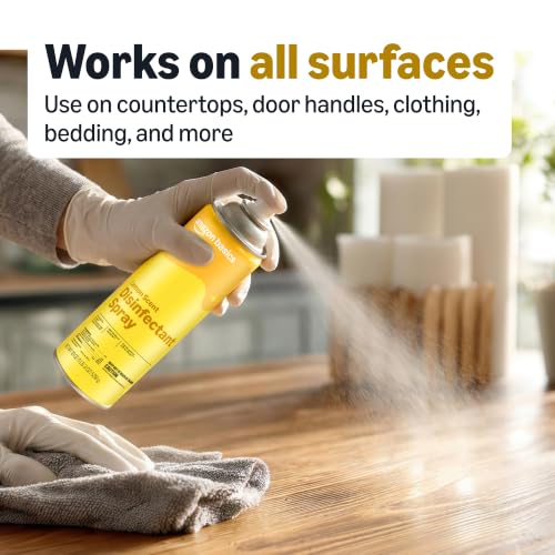 Amazon Basics Disinfectant Spray, Lemon Scent, 19 Oz (Pack of 1)