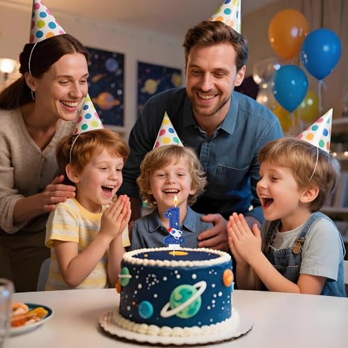 Astronaut Birthday Candle - Space-Themed Cake Topper for Boys