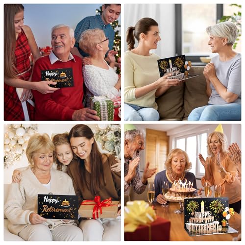 Airpark Black 3D Pop Up Retirement Card - Unique Greeting for Men & Women