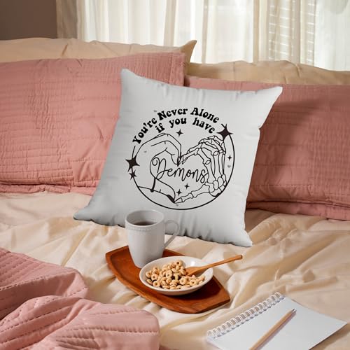 Gothic Skeleton Hand Pillow Cover 18x18 - Halloween Decor