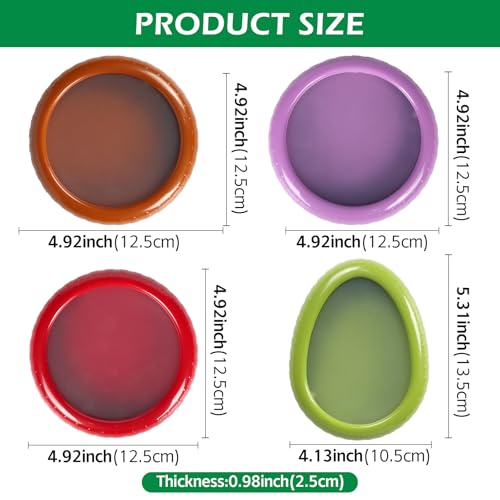 BAOKUA Reusable Food Storage Containers Set of 4 for Fruits & Vegetables