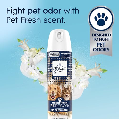 Glade Pet Fresh Air Freshener Spray with Soft Mist, Odor Neutralizer, 7.3 Oz, 6 Pack