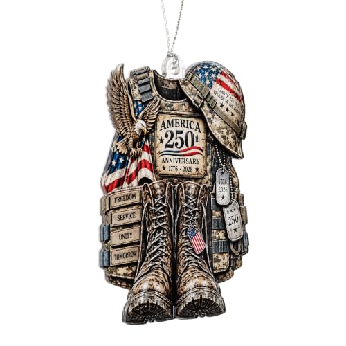250th Anniversary Army Christmas Ornament - Uniform Variation, Veteran Gift