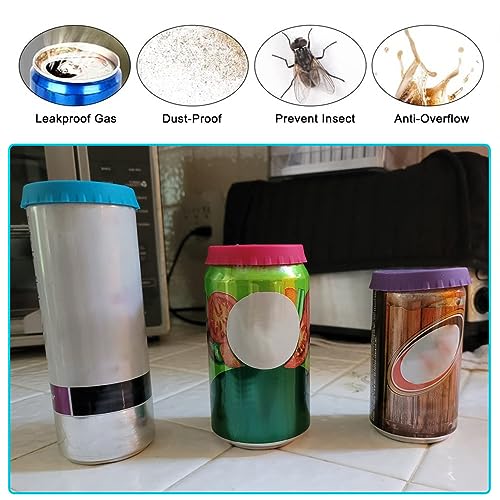 6 Pack Reusable Silicone Can Lids - BPA-Free Drink Covers