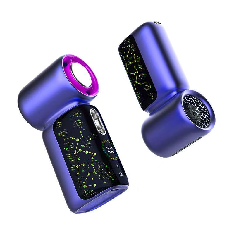 JUMGREEN 100-Speed Portable Handheld Fan with Turbo Cooling - Purple