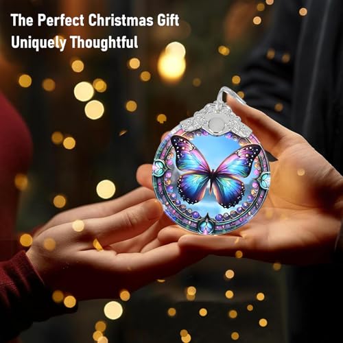 Handmade Purple Butterfly Christmas Ornament - Unique Decor