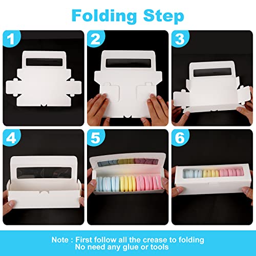 28 Pack Macaron Boxes with Clear Window - Bakery Packaging