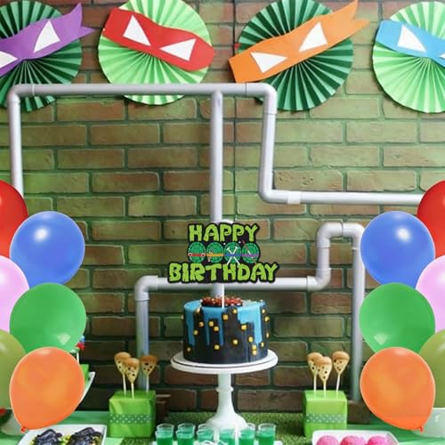Turtle Cake Topper for Birthday Parties - Glitter Decor
