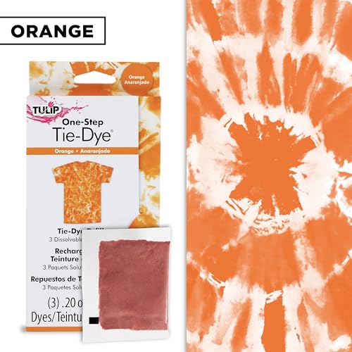 Tulip One-Step Tie-Dye Refill Pack - Orange, 3 Dissolvable Packets