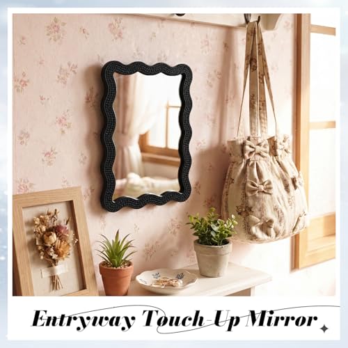 Gerrii Magnetic Locker Mirror for Girls - 5"x7" Rhinestone Makeup Mirror