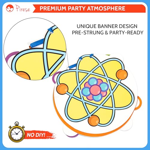 Science Birthday Decorations Kit with Pre-Strung Banner & Balloons