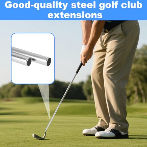 2pcs Golf Club Extensions, Golf Club Extensions Steel Shaft Putter Length Adjustment Tool Sport Equipment Repair and Replacement Parts