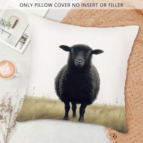 Easter Sheep Throw Pillow Cover 18x18 | Farmhouse Decor