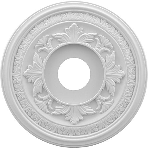 Ekena Millwork 16-Inch Unfinished PVC Ceiling Medallion - Fits Canopies Up to 6 1/2"