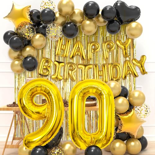 40 Inch Gold Number 50 Balloons for 50th Birthday & Weddings