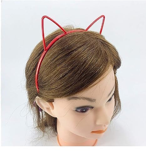 Blue Plastic Cat Ears Headband 2-Piece Set for Women