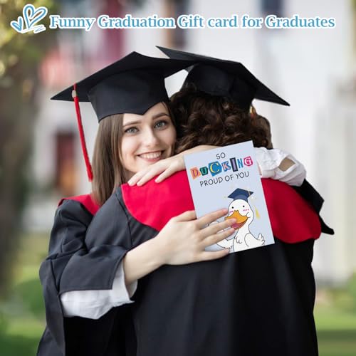 Funny Graduation Card with Duck Design - 5.5"x8" Gift