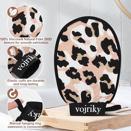 Vojriky Exfoliating Body Scrub Glove for Shower & Dead Skin Removal