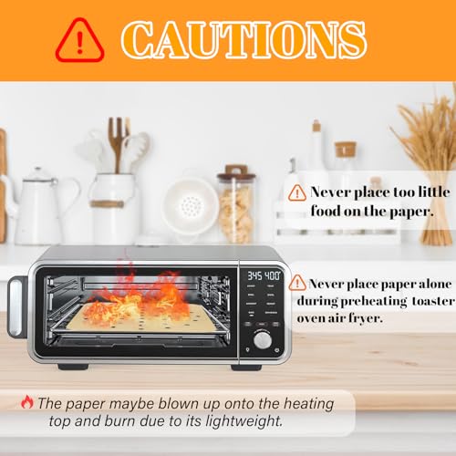 Golden Associate 12x12 Inch Parchment Paper Liners for Air Fryer 130 Pcs Combo - Perforated & Unperforated Sheets for Ninja, Cuisinart, Breville, Instant Pot