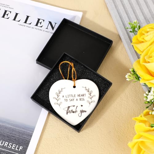 2pcs Ceramic Heart Plaque Set - Thank You Friendship Gift
