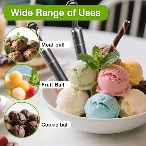 Double-Ended Stainless Steel Fruit & Ice Cream Scoop - 30mm