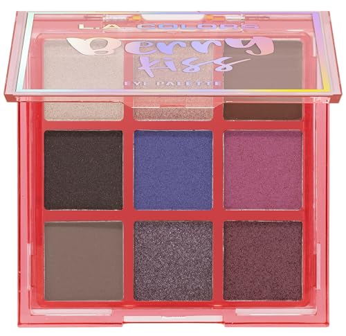 L.A. Colors 9 Color Eyeshadow Palette - Berry Kiss