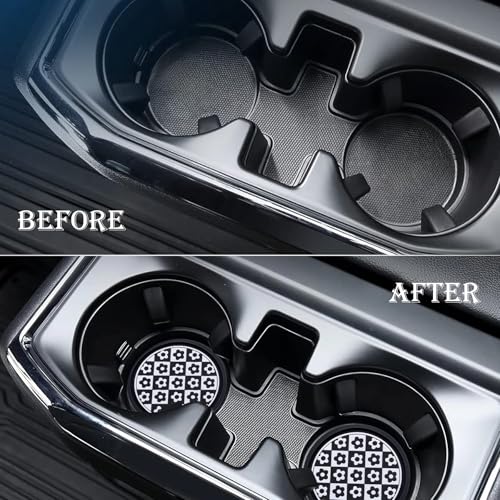 2 Pack Non-Slip Silicone Car Cup Holder Coasters - 2.75 Inch