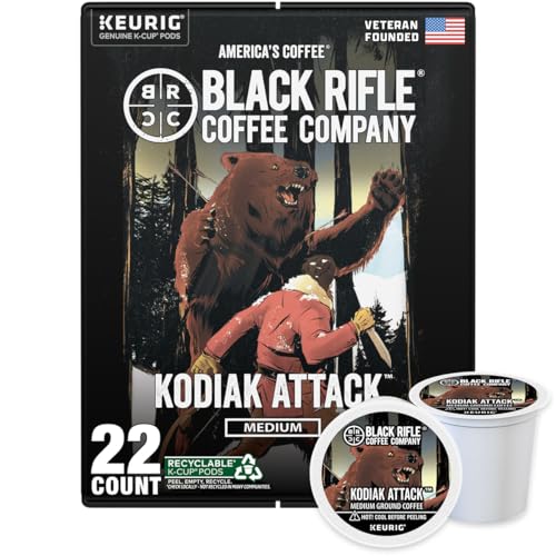 Black Rifle Coffee Kodiak Attack Medium Roast K-Cup Pods - 22 Count