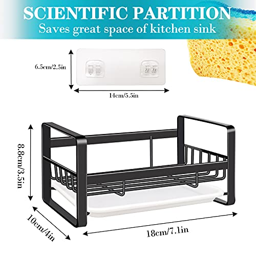 VANTEN Matte Black Kitchen Sink Caddy with Removable Drip Tray & Wall Mount Option