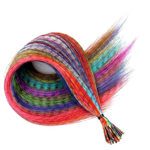 Kootinn Synthetic Hair Feather Extensions Kit with Beads and Crochet Hook