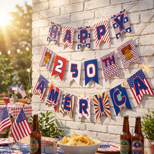 250th Anniversary Patriotic Banner for 4th of July Celebrations