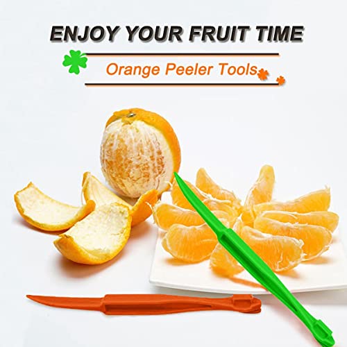 Cosmer Citrus Peeler Set - Easy Plastic Orange & Lemon Slicers