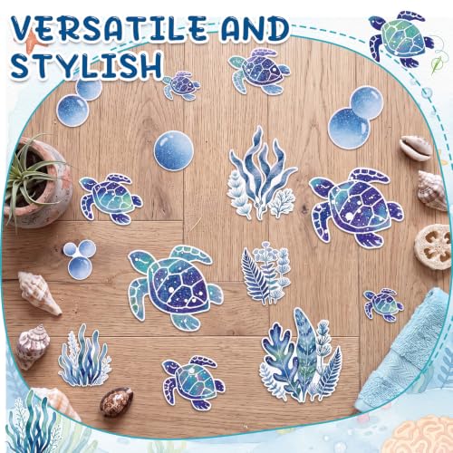 Fullhawl 15 Pcs Turtle Non-Slip Bathtub Stickers with Scraper - PEVA Rubber
