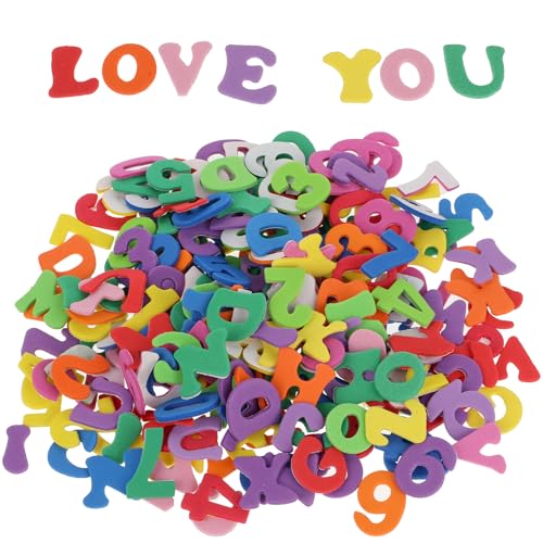 260Pcs Colorful Foam Letter & Number Stickers for Crafts