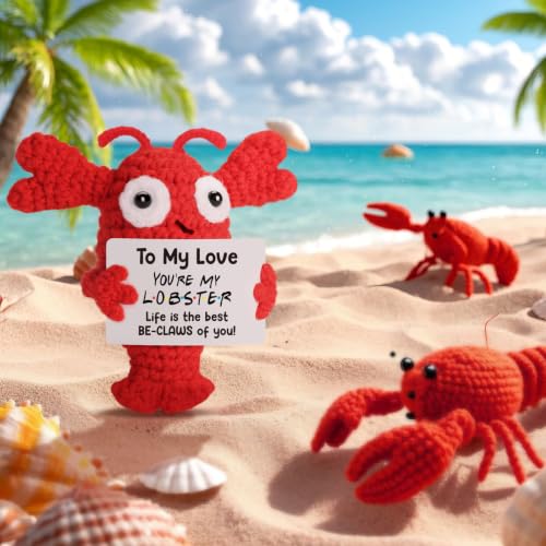 Handmade Crochet Lobster Gift - Classic Funny Love Keepsake for Couples