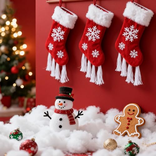 Christmas Fake Snow 3 LB Artificial Cotton Snow for Indoor Decor & Crafts - Lifelike Faux Fluffy Snow for Christmas Trees, Villages, Nativity Scene