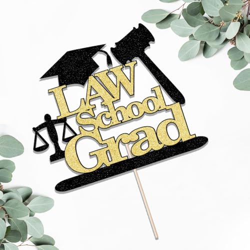 Law School Graduation Cake Topper | Congrats Grad 2026 Decoration