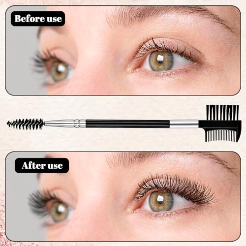 Tiesome 12-Piece Double-Sided Eyebrow Comb and Eyelash Brush Set