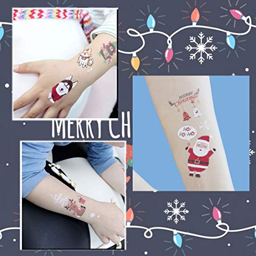 Christmas Temporary Tattoos for Kids - 80 Styles Party Favors