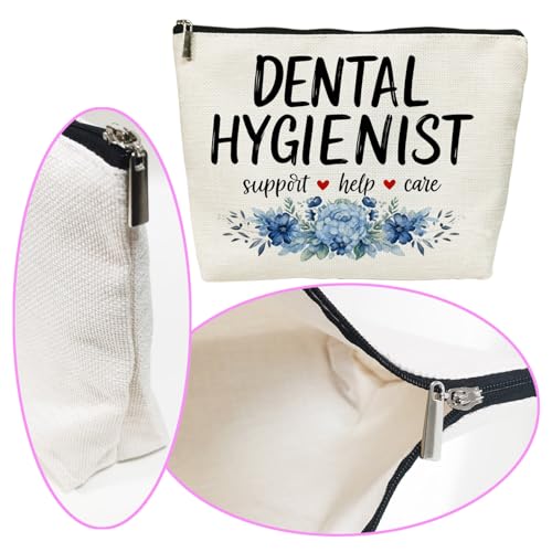 Dental Hygienist Makeup Bag Waterproof Cosmetic Pouch Dentist Gift