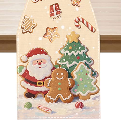 Christmas Table Runner 13x72 Inch Holiday Kitchen Dining Decor