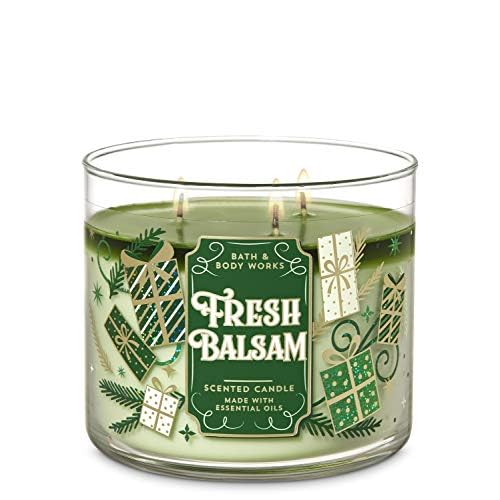 Bath and Body Works 3 Wick Scented Candle Fresh Balsam 14.5 Ounce