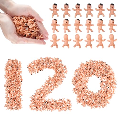 120 Mini Plastic Baby Figurines for Games & Party Decor