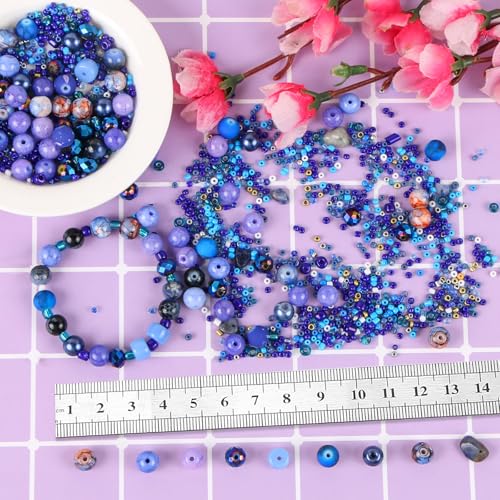 UHOMENY Mixed Color Glass Crystal Beads for Jewelry Making Crafts