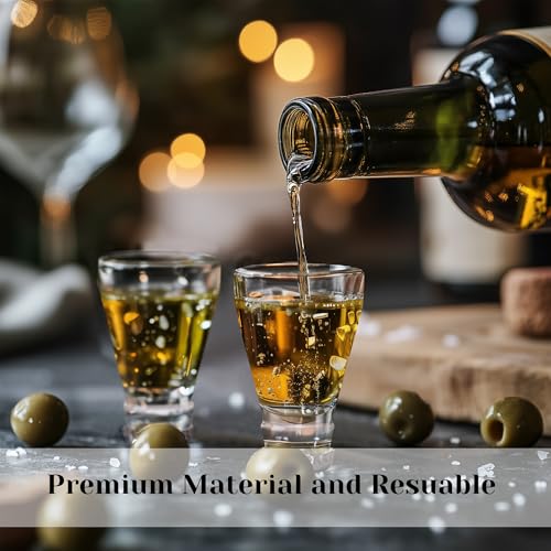 Beer Bottle Shot Glasses Set of 4 - 2oz Premium Glassware