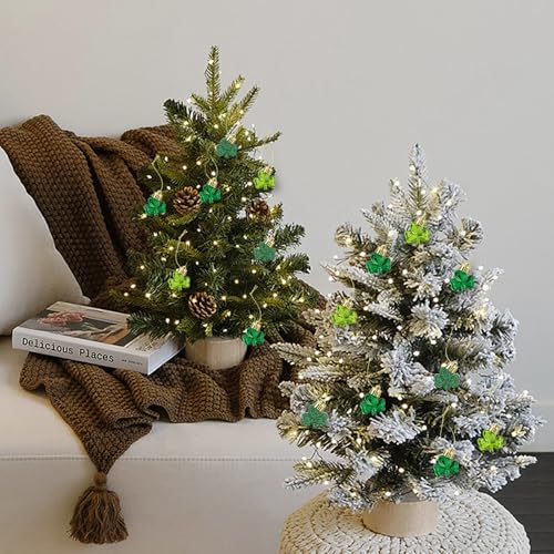 36Pcs St. Patrick's Day Shamrock Ornaments Set for Tree Decor