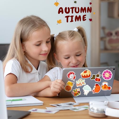 100 PCS Fall Stickers for Kids - Autumn Vinyl Crafts & Decor