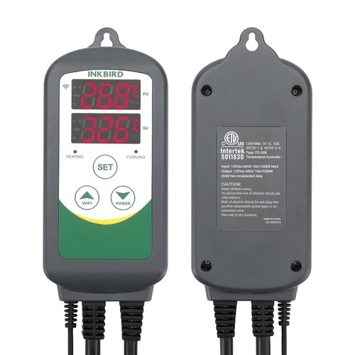 INKBIRD 2025 Updated WiFi Temperature Controller, Digital Thermostat with App Remote Control for Reptiles, Home Brewing, Fermentation, Breeding, Incubation and Greenhouse, Max 1100W (110V)